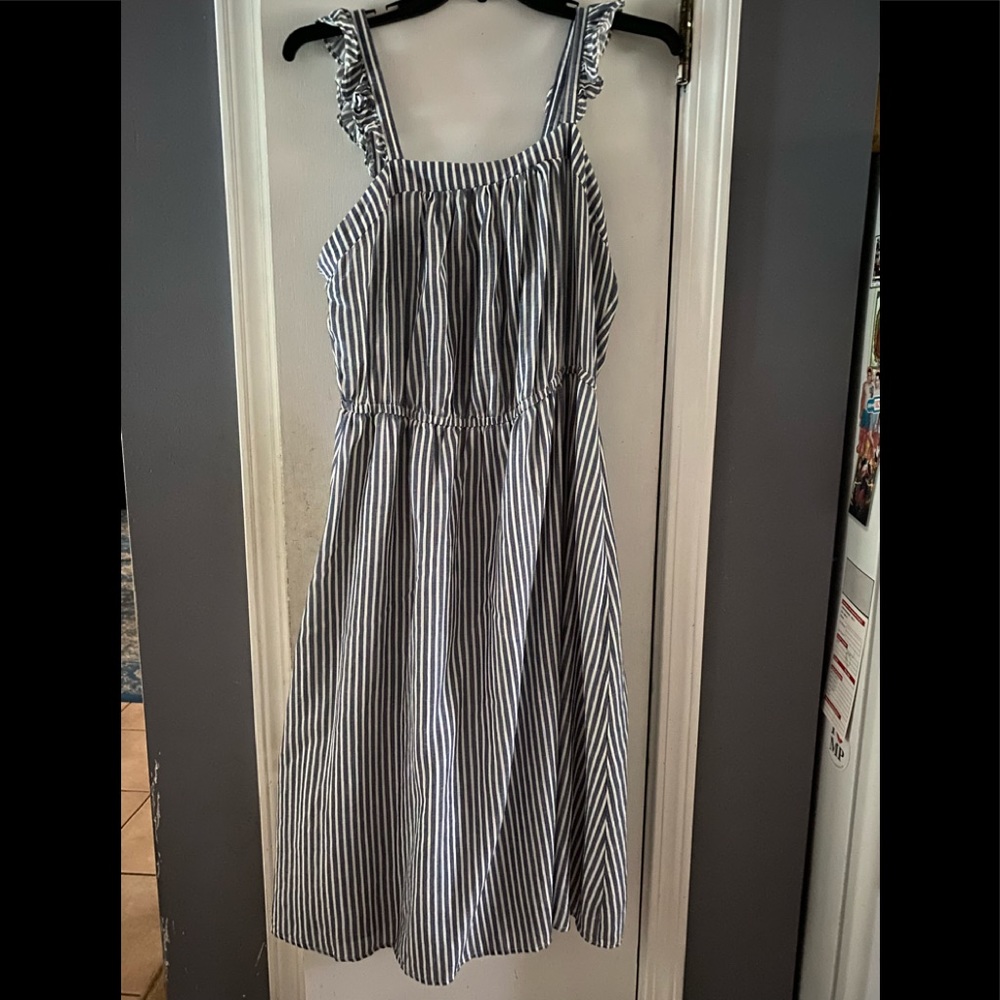 Cute striped dress with ruffled straps